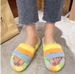 画像3: new cross-border fur sandals  slippers 　ボーダーファーサンダル スリッパ (3)