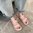 画像8:  leather candy color sandals  slippers 　キャンディーカラーレザーバックストラップサンダル スリッパ (8)