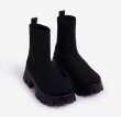 画像6:  women's  chunky sole knit Middle boots   男女兼用ユニセックスミドル 丈チャンキーソール厚底プラットフォームニットブーツ (6)