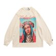 画像2: unisex MADEEXTREME retro portrait letter printing loose long-sleeved t-shirt　男女兼用 ユニセックス レトロフォトプリント長袖Tシャツ (2)