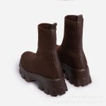 画像6: Women's  chunky sole knit Middle boots   男女兼用ユニセックスミドル 丈チャンキーソール厚底プラットフォームニットブーツ (6)