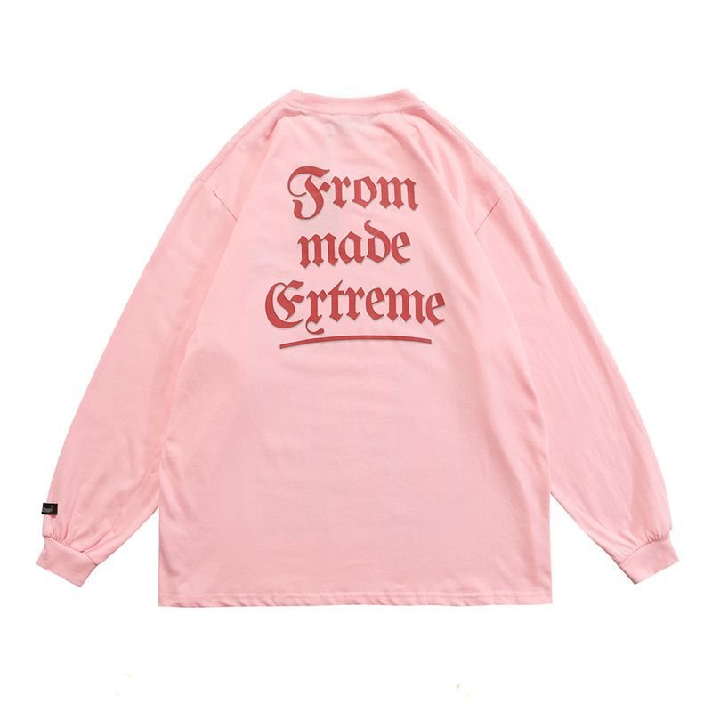 画像6: unisex MADEEXTREME retro portrait letter printing loose long-sleeved t-shirt　男女兼用 ユニセックス レトロフォトプリント長袖Tシャツ (6)