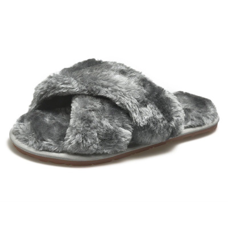 画像4:  real rabbit fur sandals  slippers 　ラビットファーモコモコサンダル スリッパ (4)