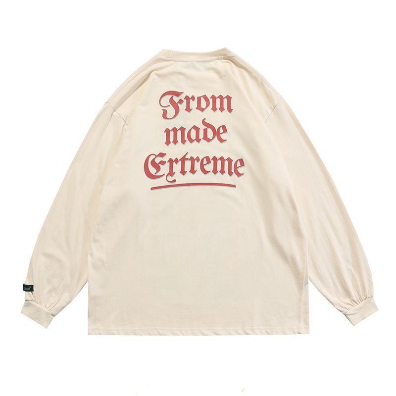 画像5: unisex MADEEXTREME retro portrait letter printing loose long-sleeved t-shirt　男女兼用 ユニセックス レトロフォトプリント長袖Tシャツ (5)