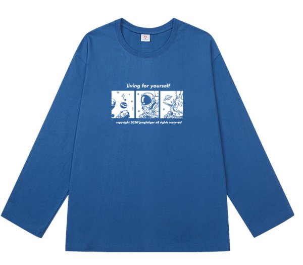 画像1: NASA Astronaut Long Sleeve T-shirt unisex　男女兼用 ユニセックス NASA宇宙飛行士長袖 Tシャツ (1)