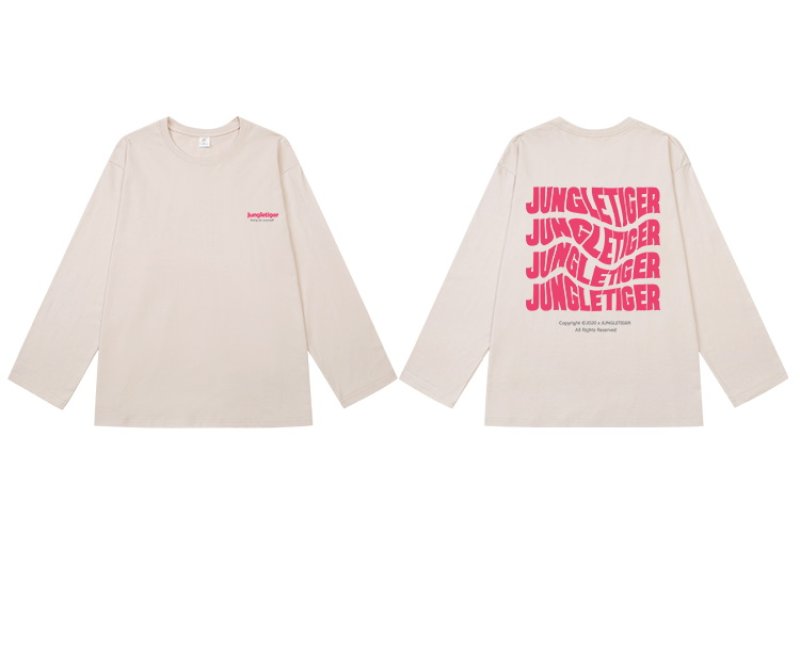 画像4: Jungle Tiger Letter Print Long Sleeve T-shirt unisex　男女兼用 ユニセックス ジャングルタイガーロゴプリント長袖 Tシャツ (4)