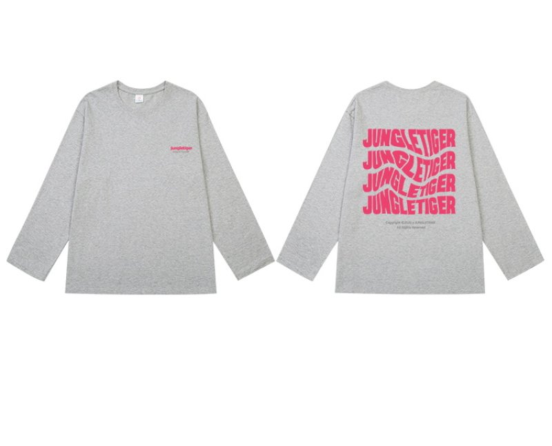 画像2: Jungle Tiger Letter Print Long Sleeve T-shirt unisex　男女兼用 ユニセックス ジャングルタイガーロゴプリント長袖 Tシャツ (2)