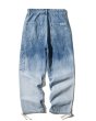 画像2: Unisex men 'Gradient hanging die embroidery straight leg jeans  pants  ユニセックス男女兼用 グラデーションデニム パンツ ジーンズ (2)