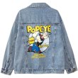 画像1: Popeye Print Denim G Jean Jacket 　  ポパイプリントデニムGジャン デニムジャケット (1)