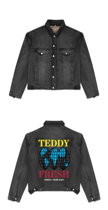 画像5: Fun Graffiti Earth Washed Hole Denim Jacket  G Jean Jacket　ユニセッ クス男女兼用グラフィティアースウォッシュドホールデニムGジャン ジャケット (5)