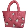 画像7: Soft Leather Diamond Tote Bag shoulder bag　ビジュー付ダウンウィングトートショルダーバッグ  (7)