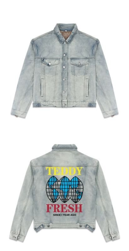 画像6: Fun Graffiti Earth Washed Hole Denim Jacket  G Jean Jacket　ユニセッ クス男女兼用グラフィティアースウォッシュドホールデニムGジャン ジャケット (6)