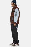 画像4: MAISON EMERALD Retro suede Jersey baseball uniform Stajan baseball uniform jacket blouson ユニセッ クス男女兼用スエードジャージ ジャンパー ジャケット ブルゾン (4)