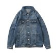 画像2: Cartoon Rabbit Print Denim G Jean Jacket　ユニセッ クス男女兼用 ラビットペイントデニムGジャン ジャケット (2)