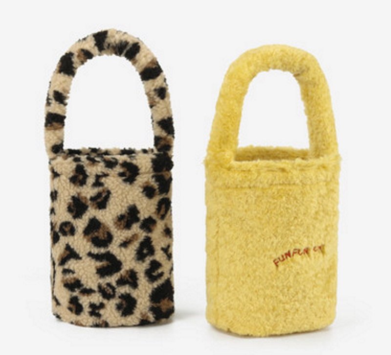画像1: Mini Portable Bucket  Tote Bag 　モコモコバケットミニトートバッグ   (1)