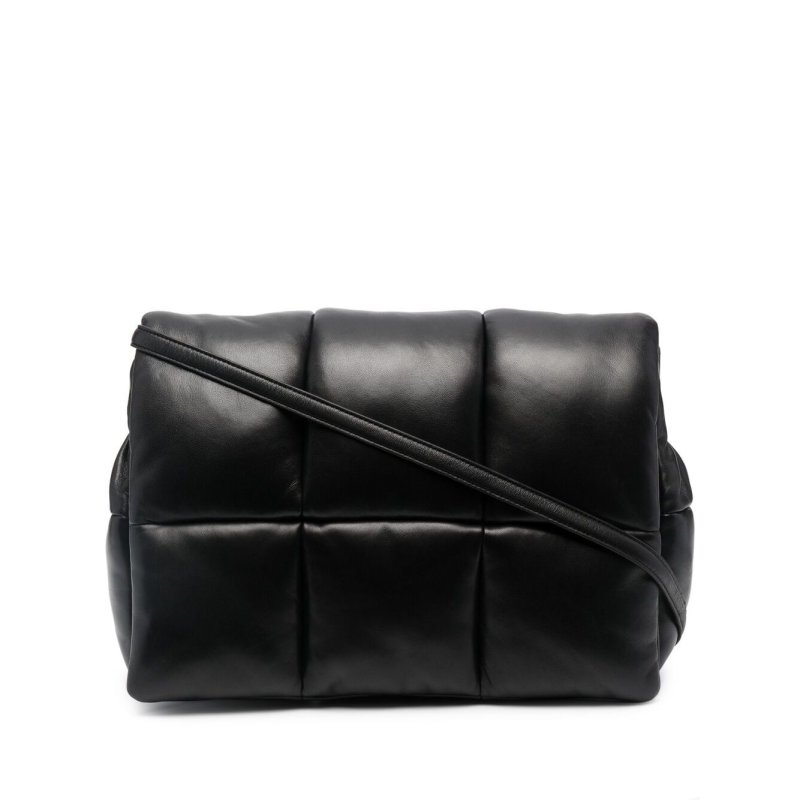 画像12: Quilted leather Sponge Soft Tote Bag shoulder bag キルティングレザースポンジトートショルダーバッグ   (12)