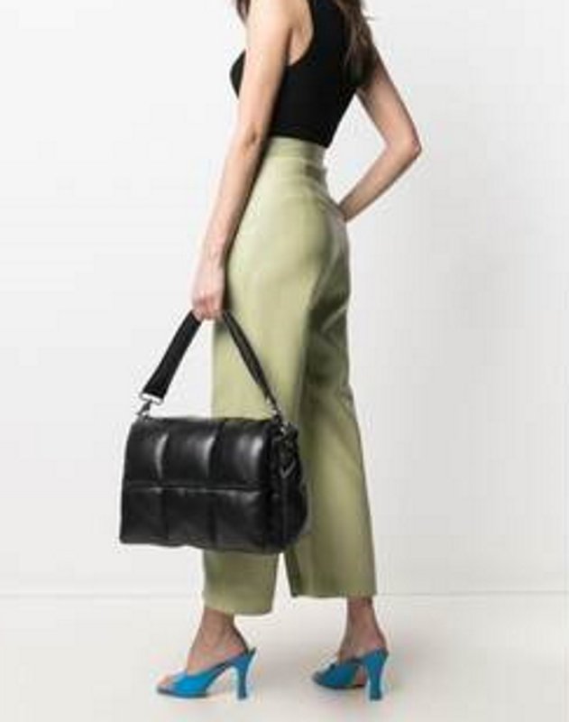 画像10: Quilted leather Sponge Soft Tote Bag shoulder bag キルティングレザースポンジトートショルダーバッグ   (10)