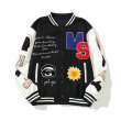 画像4: hip-hop high street Kanye style baseball uniform Stajan baseball uniform jacket blouson ユニセッ クス男女兼用ヒップホップジャンパー ジャケット ブルゾン (4)