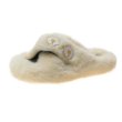 画像1: small daisy furry slippers flat bottom sandals  　ファーモコモコスモールデイジーサンダル スリッパ (1)
