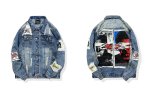 画像3: retro printed patch Denim Jacket G Jean  ユニセッ クス男女兼用トロプリントパッチワークデニムGジャン ジャケット (3)