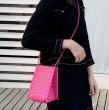 画像7: plaid woven small square shoulderTote Bag 　本革レザー編み込みミニショルダートートバッグ (7)