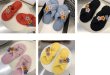 画像6: Cute indoor home floor slippers flat bottom sandals  　フラワーモチーフ付きモコモコサンダル スリッパ (6)