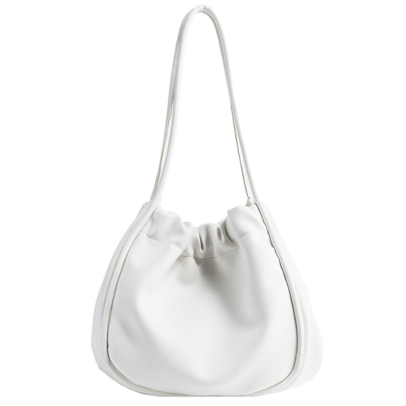 画像4: Simple Large Capacity shoulderTote Bag  レザーバケットショルダートートバッグ (4)