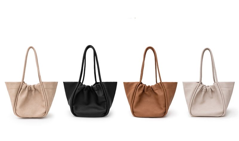 画像13: Simple Large Capacity shoulderTote Bag  レザーバケットショルダートートバッグ (13)
