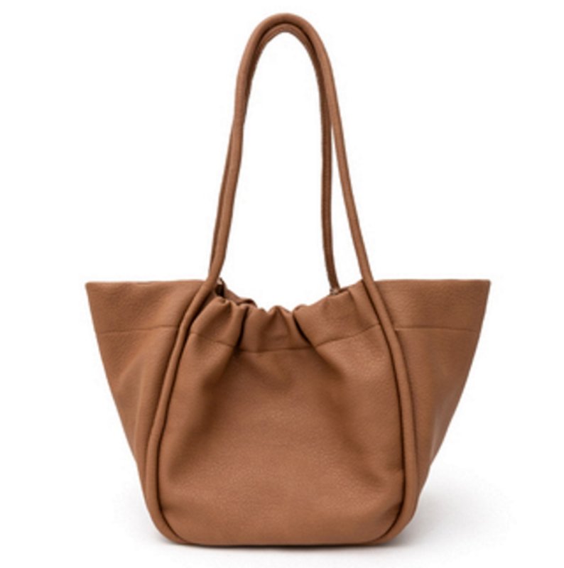 画像14: Simple Large Capacity shoulderTote Bag  レザーバケットショルダートートバッグ (14)