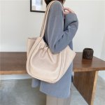 画像12: Simple Large Capacity shoulderTote Bag 　レザーバケットショルダートートバッグ (12)