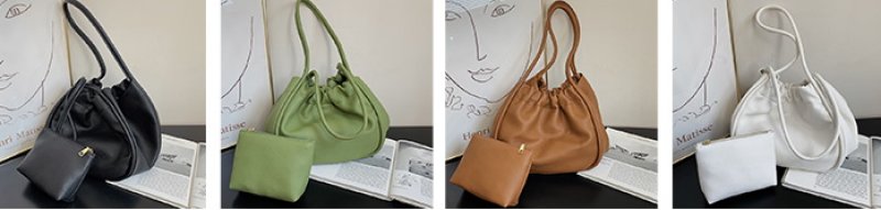 画像18: Simple Large Capacity shoulderTote Bag  レザーバケットショルダートートバッグ (18)