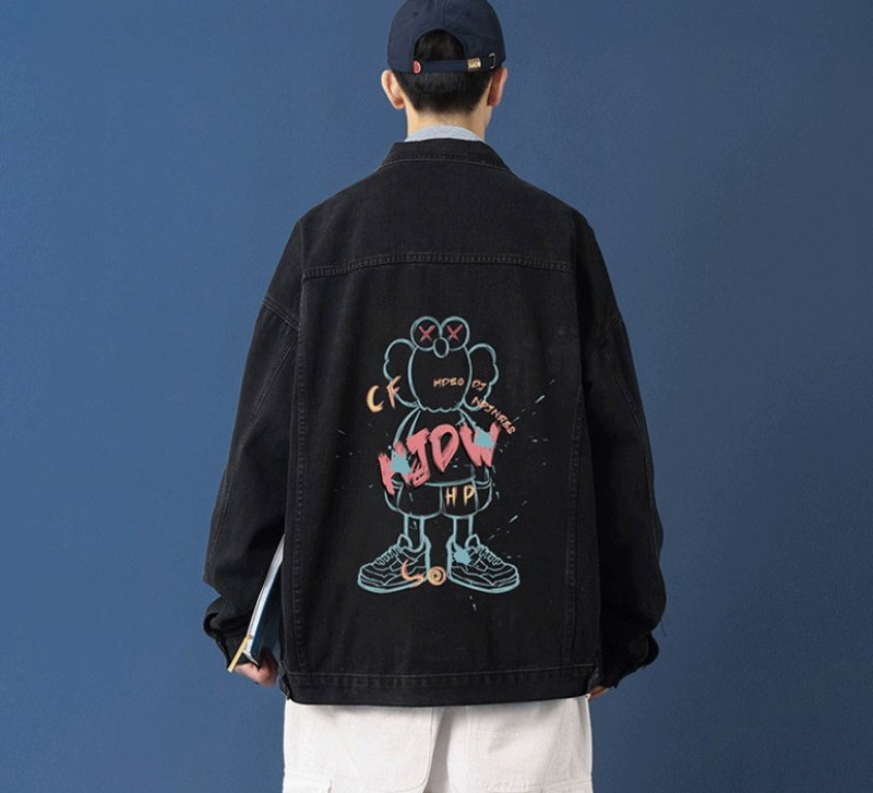 画像6: kaws Denim Jacket  G Jean Jacket　ユニセッ クス男女兼用 カウズデニムGジャン ジャケット (6)