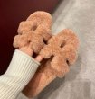 画像9: Real Leather teddy fur H sandals  slippers リアルレザー Hテディーファーサンダル スリッパ (9)