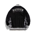 画像3: cashew nut stitching letter Embroidery baseball uniform Stajan baseball uniform jacket blouson ユニセッ クス男女兼用ペイズリーバンダナ柄＆レター刺繡 スタジャン ジャンパー  ジャケット ブルゾン (3)