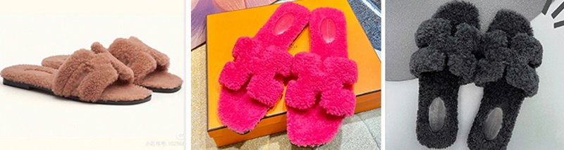 画像5: Real Leather teddy fur H sandals  slippers リアルレザー Hテディーファーサンダル スリッパ (5)