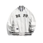 画像2: cashew nut stitching letter Embroidery baseball uniform Stajan baseball uniform jacket blouson ユニセッ クス男女兼用ペイズリーバンダナ柄＆レター刺繡 スタジャン ジャンパー  ジャケット ブルゾン (2)