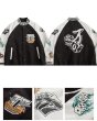 画像4: casual pilot  Baseball Jacket blouson ユニセッ クス男女兼用ダイス刺繍スタジャン ジャンパー  ジャケット ブルゾン (4)