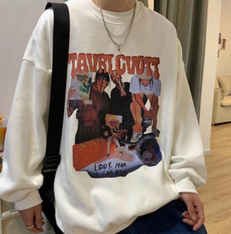画像5: Hip Hop photo  Print Sweater unisex 男女兼用 ユニセックスヒップホップフォトプリント長袖 スウェットトレーナー (5)