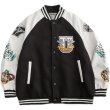 画像1: casual pilot  Baseball Jacket blouson ユニセッ クス男女兼用ダイス刺繍スタジャン ジャンパー  ジャケット ブルゾン (1)