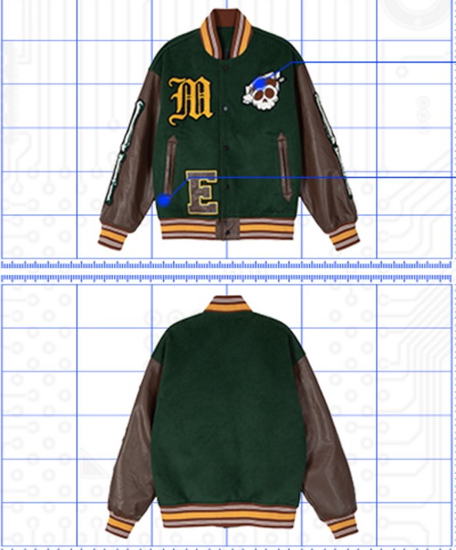 画像4: Western World Retro Motorcycle Jacket Skull Print Baseball Jacket blouson ユニセッ クス男女兼用ウエスタンワールドスカル&レターロゴ スタジャン ジャンパー  ジャケット ブルゾン (4)