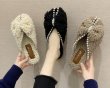 画像2: furry Pearl sandals  slippers　パール付きリボンファーサンダル スリッパ (2)