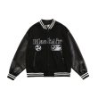 画像2:  black air Baseball Jacket blouson ユニセッ クス男女兼用Sleeve leather black airスタジャン ジャンパー  ジャケット ブルゾン (2)