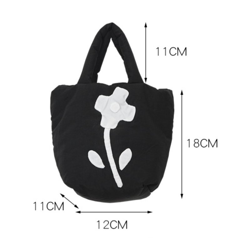 画像7: Tangtang bucke tote  eco bag フラワーモチーフタンタンバケットトートバッグ (7)