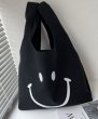 画像2: Smile purse tote  eco bag　スマイルプリントキャンバス巾着トートバッグ (2)