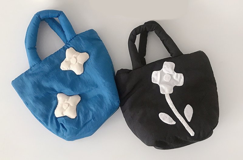 画像6: Tangtang bucke tote  eco bag フラワーモチーフタンタンバケットトートバッグ (6)
