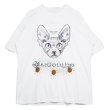 画像6: Cat print oversizedT-shirt unisex　男女兼用 ユニセックスオーバーサイズ キャット 猫イラストプリント半袖Tシャツ (6)