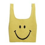 画像1: Smile purse tote  eco bag　スマイルプリントキャンバス巾着トートバッグ (1)
