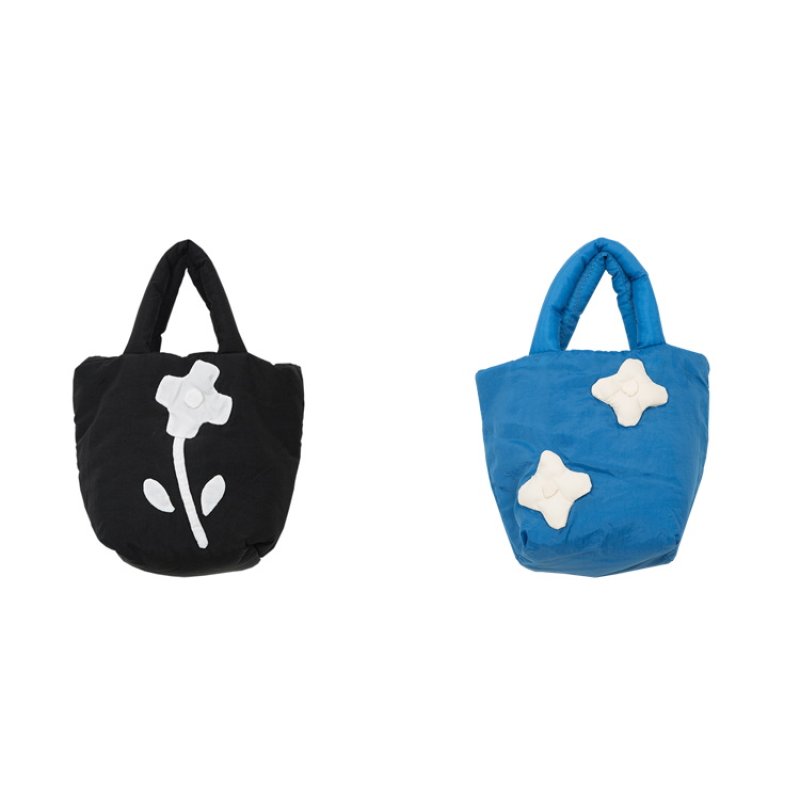 画像2: Tangtang bucke tote  eco bag フラワーモチーフタンタンバケットトートバッグ (2)