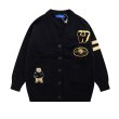 画像1: Little Bear Postman College Style V-neck  long sleeve Sweater unisex　男女兼用 ユニセックスリトルベアカレッジスタイルVネックセーターカーディガン袖Tシャツ (1)