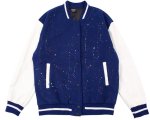 画像6: irregular splash ink Baseball Jacketembroidery Baseball Jacket blouson  ユニセッ クス男女兼用イレギュラースプラッシュインクスタジャン ジャンパー  ジャケット ブルゾン (6)